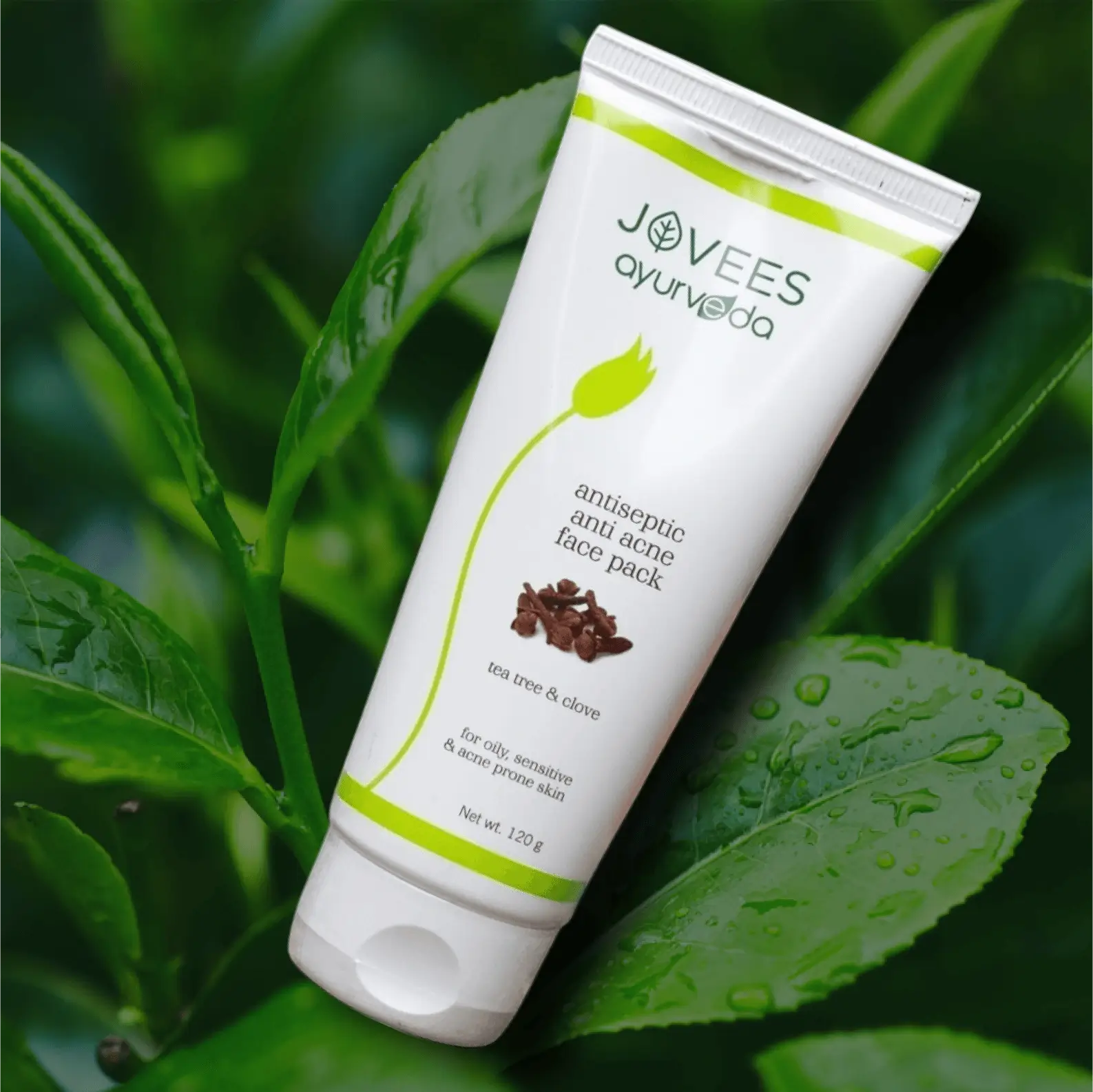 Ájurvédská maska proti akné – Tea Tree & hřebíčkový olej