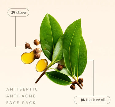 Ájurvédská maska proti akné – Tea Tree & hřebíčkový olej