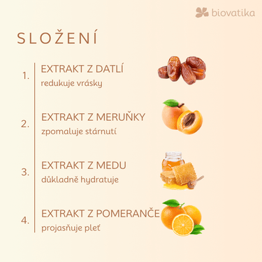 Slupovací maska s meruňkou a medem – pro zářivou a hladkou pleť